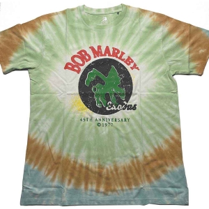 Bob Marley - 45Th Anniversary Uni Green Dip-Dye ryhmässä MERCHANDISE / T-paita / Reggae @ Bengans Skivbutik AB (5529841r)