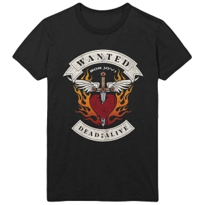 Bon Jovi - Wanted Flames Uni Bl ryhmässä MERCH / T-paita / Rockoff_Nya April24 @ Bengans Skivbutik AB (5530208r)