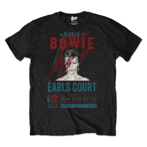 David Bowie - Earls Court '73 Uni Bl Eco ryhmässä MERCH / T-paita / Rockoff_Nya April24 @ Bengans Skivbutik AB (5530215r)