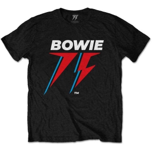 David Bowie - 75Th Logo Uni Bl ryhmässä MERCH / T-paita / Rockoff_Nya April24 @ Bengans Skivbutik AB (5530221r)