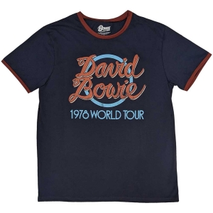 David Bowie - 1978 World Tour Ringer Uni Navy ryhmässä MERCH / T-paita / Rockoff_Nya April24 @ Bengans Skivbutik AB (5530226r)