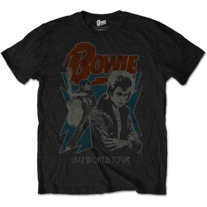 David Bowie - 1972 World Tour Uni Bl ryhmässä MERCH / T-paita / Rockoff_Nya April24 @ Bengans Skivbutik AB (5530237r)