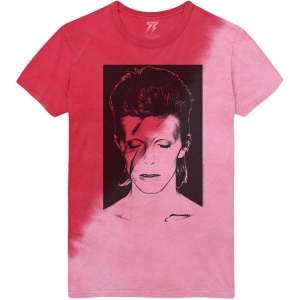 David Bowie - Aladdin Sane Uni Red Dip-Dye ryhmässä MERCH / T-paita / Rockoff_Nya April24 @ Bengans Skivbutik AB (5530635r)