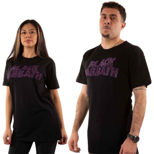 Black Sabbath - Wavy Logo Diamante Uni Bl ryhmässä MERCH / T-paita / Rockoff_Nya April24 @ Bengans Skivbutik AB (5530689r)