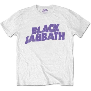 Black Sabbath - Packaged Wavy Logo Uni Wht ryhmässä MERCH / T-paita / Rockoff_Nya April24 @ Bengans Skivbutik AB (5530702r)