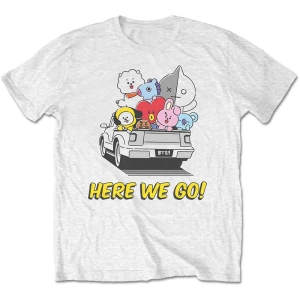 Bt21 - Here We Go Uni Wht ryhmässä MERCH / T-paita / Rockoff_Nya April24 @ Bengans Skivbutik AB (5530774r)