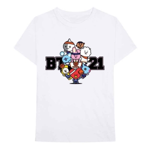 Bt21 - Dream Team Uni Wht ryhmässä MERCH / T-paita / Rockoff_Nya April24 @ Bengans Skivbutik AB (5530783r)