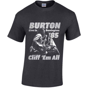 Cliff Burton - Flag Retro Uni Heather ryhmässä MERCH / T-paita / Rockoff_Nya April24 @ Bengans Skivbutik AB (5531067r)