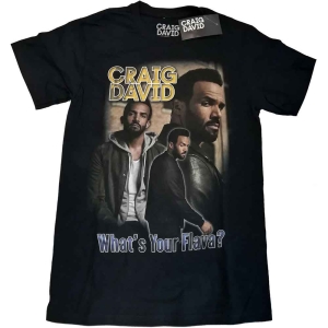 Craig David - What's Your Flava Homage Uni Bl ryhmässä MERCH / T-paita / Rockoff_Nya April24 @ Bengans Skivbutik AB (5531077r)