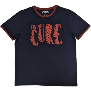 The Cure - Logo Ringer Uni Navy ryhmässä MERCHANDISE / T-paita / Hårdrock @ Bengans Skivbutik AB (5531108r)