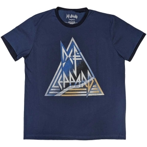 Def Leppard - Triangle Logo Ringer Uni Denim ryhmässä MERCH / T-paita / Rockoff_Nya April24 @ Bengans Skivbutik AB (5531364r)