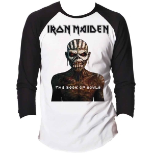 Iron Maiden - Book Of Souls Uni Bl/Wht Raglan: ryhmässä MERCHANDISE / T-paita / Hårdrock @ Bengans Skivbutik AB (5531528)