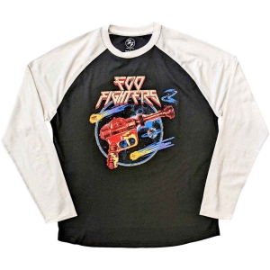 Foo Fighters - Ray Gun Uni Bl/Wht Raglan: ryhmässä MERCH / T-paita / Rockoff_Nya April24 @ Bengans Skivbutik AB (5531569r)