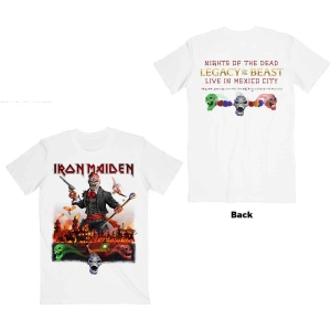 Iron Maiden - Lotb Live In Mexico City Uni Wht ryhmässä MERCH / T-paita / Rockoff_Nya April24 @ Bengans Skivbutik AB (5532238r)