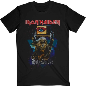 Iron Maiden - Holy Smoke Space Triangle Uni Bl ryhmässä MERCH / T-paita / Rockoff_Nya April24 @ Bengans Skivbutik AB (5532249r)