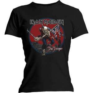 Iron Maiden - Trooper Red Sky Lady Bl T-shirt ryhmässä MERCH / T-paita / Rockoff_Nya April24 @ Bengans Skivbutik AB (5532335r)