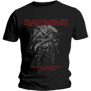 Iron Maiden - World Slavery 1984 Tour Uni Bl ryhmässä MERCH / T-paita / Rockoff_Nya April24 @ Bengans Skivbutik AB (5532355r)