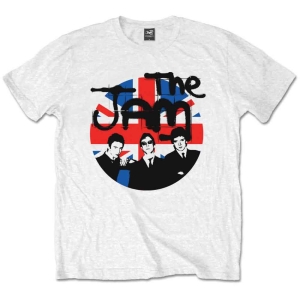 The Jam - Union Jack Circle Uni Wht ryhmässä MERCH / T-paita / Rockoff_Nya April24 @ Bengans Skivbutik AB (5532665r)