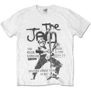 The Jam - 100 Club 77 Uni Wht T-Shirt ryhmässä MERCHANDISE / T-paita / Pop-Rock,Punk @ Bengans Skivbutik AB (5532666r)