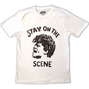 James Brown - Stay On The Scene Uni Wht ryhmässä MERCH / T-paita / Rockoff_Nya April24 @ Bengans Skivbutik AB (5532672r)