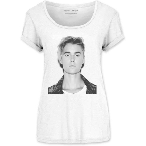 Justin Bieber - Love Yourself Scoop Neck Lady Wht ryhmässä MERCH / T-paita / Rockoff_Nya April24 @ Bengans Skivbutik AB (5532690r)