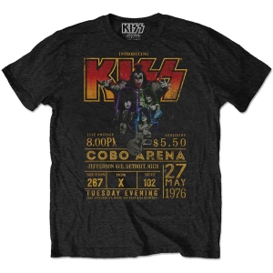 Kiss - Cobo Arena '76 Uni Bl Eco ryhmässä MERCH / T-paita / Rockoff_Nya April24 @ Bengans Skivbutik AB (5532707r)