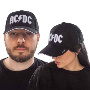 Ac/Dc - White Logo Puff Embroidered S/Wich Peak ryhmässä MERCH / Minsishops-merch / Ac/Dc @ Bengans Skivbutik AB (5532856)