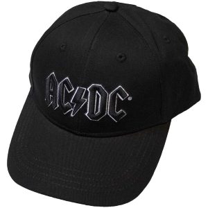 Ac/Dc - Black Logo Bl Baseball C ryhmässä MERCH / Minsishops-merch / Ac/Dc @ Bengans Skivbutik AB (5532863)