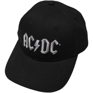 Ac/Dc - Silver Logo Bl Baseball C ryhmässä MERCH / Minsishops-merch / Ac/Dc @ Bengans Skivbutik AB (5532864)