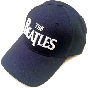 The Beatles - White Drop T Logo Navy Baseball C ryhmässä MERCHANDISE / Merch / Pop-Rock @ Bengans Skivbutik AB (5532882)