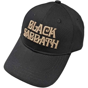 Black Sabbath - Text Logo Bl Baseball C ryhmässä MERCHANDISE / Merch / Hårdrock @ Bengans Skivbutik AB (5532902)