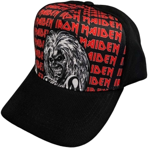 Iron Maiden - Eddie Logo Repeat Bl Baseball C ryhmässä MERCHANDISE / Merch / Hårdrock @ Bengans Skivbutik AB (5532945)