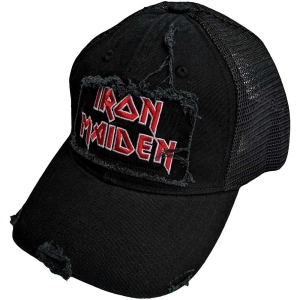 Iron Maiden - Scuffed Logo Bl Mesh-Back C ryhmässä MERCHANDISE / Merch / Hårdrock @ Bengans Skivbutik AB (5532948)