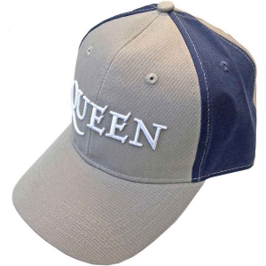 Queen - Logo Grey/Navy Baseball C ryhmässä MERCHANDISE / Merch / Pop-Rock @ Bengans Skivbutik AB (5532991)