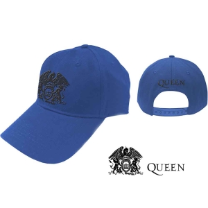 Queen - Black Classic Crest Mid-Blue Baseball C ryhmässä MERCHANDISE / Merch / Pop-Rock @ Bengans Skivbutik AB (5532993)