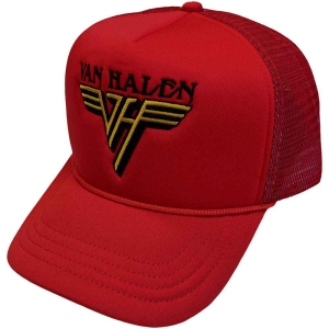 Van Halen - Text & Yellow Logo Red Mesh-Back C ryhmässä MERCHANDISE / Merch / Hårdrock @ Bengans Skivbutik AB (5533137)