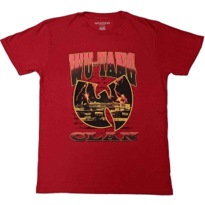 Wu-Tang Clan - Brick Wall Uni Red ryhmässä MERCH / T-paita / Rockoff_Nya April24 @ Bengans Skivbutik AB (5533312r)