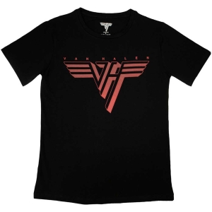 Van Halen - Classic Red Logo Lady Bl ryhmässä MERCH / T-paita / Rockoff_Nya April24 @ Bengans Skivbutik AB (5533585r)