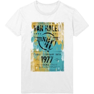 Van Halen - Pasadena '77 Uni Wht ryhmässä MERCHANDISE / T-paita / Hårdrock @ Bengans Skivbutik AB (5533587r)