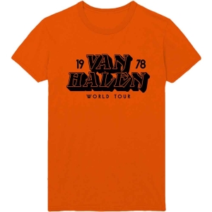 Van Halen - World Tour '78 Uni Orange ryhmässä MERCHANDISE / T-paita / Hårdrock @ Bengans Skivbutik AB (5533589r)