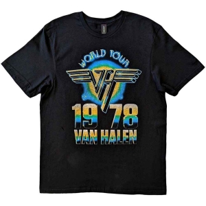 Van Halen - World Tour '78 Uni Bl ryhmässä MERCH / T-paita / Rockoff_Nya April24 @ Bengans Skivbutik AB (5533599r)