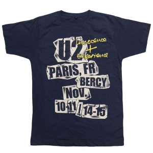 U2 - I+E Paris Event 2015 Uni Lht Navy ryhmässä MERCH / T-paita / Rockoff_Nya April24 @ Bengans Skivbutik AB (5533788r)