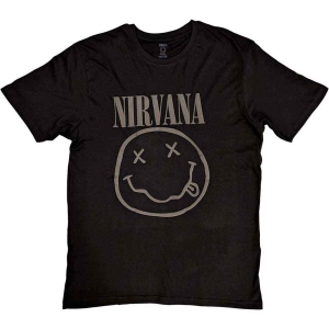 Nirvana - Black Smiley Hi-Build Uni Bl ryhmässä MERCH / T-paita / Rockoff_Nya April24 @ Bengans Skivbutik AB (5534151r)