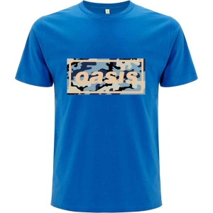 Oasis - Camo Logo Uni Blue ryhmässä MERCH / T-paita / Rockoff_Nya April24 @ Bengans Skivbutik AB (5534160r)