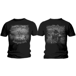 Motorhead - Clean Your Clock B&W Uni Bl ryhmässä MERCH / T-paita / Rockoff_Nya April24 @ Bengans Skivbutik AB (5534449r)