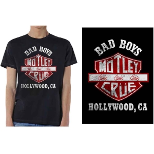 Motley Crue - Bad Boys Shield Uni Bl ryhmässä MERCH / T-paita / Rockoff_Nya April24 @ Bengans Skivbutik AB (5534687r)