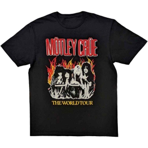 Motley Crue - Vintage World Tour Flames Uni Bl ryhmässä MERCH / T-paita / Rockoff_Nya April24 @ Bengans Skivbutik AB (5534697r)