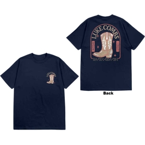 Luke Combs - Tour '23 Cowboy Boot Uni Navy ryhmässä MERCHANDISE / T-paita / Country @ Bengans Skivbutik AB (5534962r)