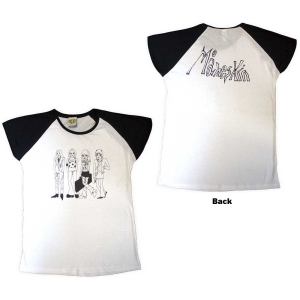 Maneskin - Mini Doodles Uni Wht/Bl Raglan: ryhmässä MERCH / T-paita / Rockoff_Nya April24 @ Bengans Skivbutik AB (5534974r)