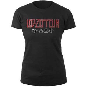 Led Zeppelin - Logo & Symbols Lady Bl ryhmässä MERCH / T-paita / Rockoff_Nya April24 @ Bengans Skivbutik AB (5535313r)